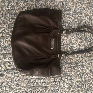 Coach Dark Brown Leather Tote